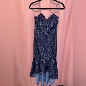 Blue  Sweetheart Sheath Dress for Cocktail